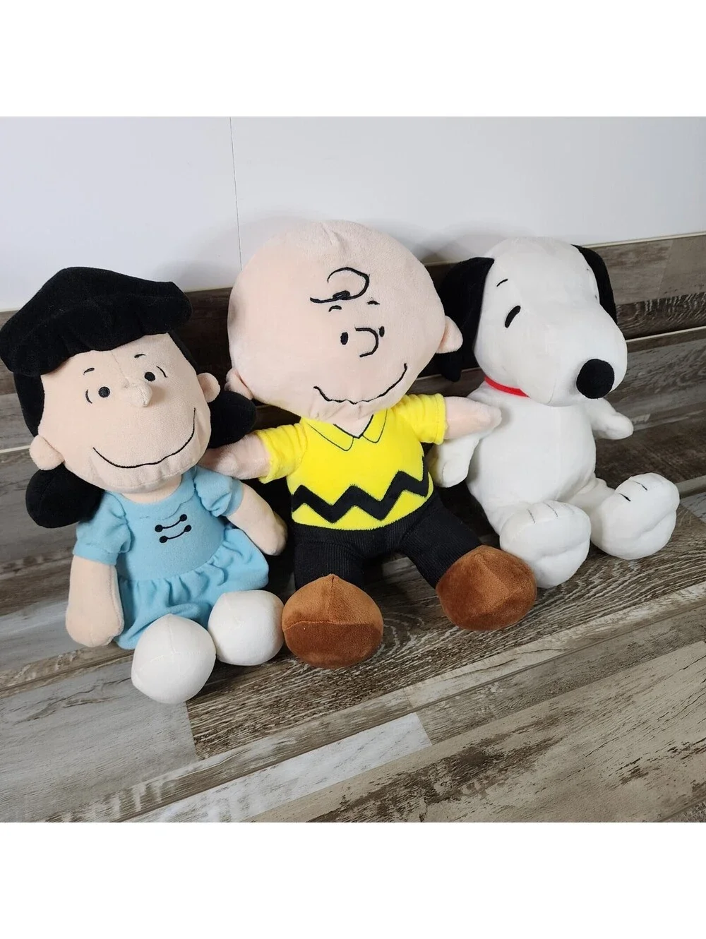 Soft Plush PEANUTS Dolls Lot of 3 Charlie Brown, Snoopy & Lucy 14